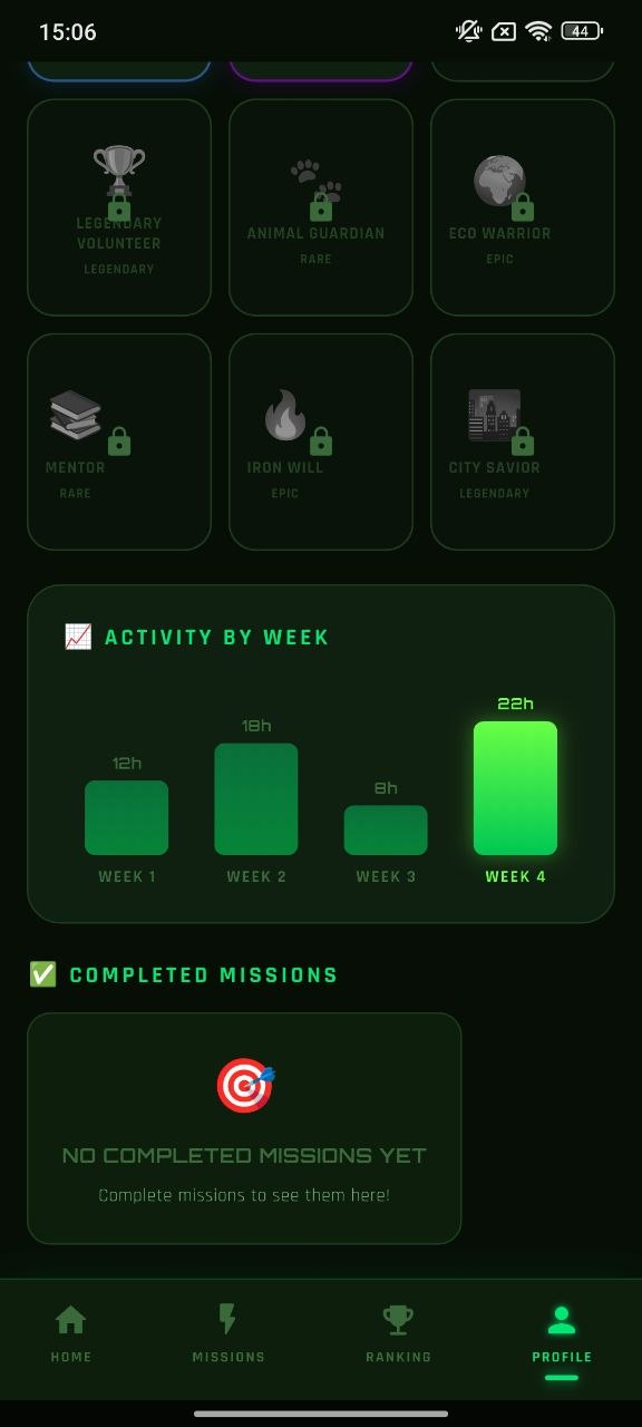 Jogos Santa Casa social mission screen